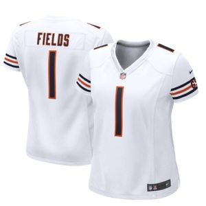 Women's Chicago Bears Justin Fields Nike White Game Jersey